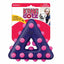KONG Dotz Triangle Gioco in gomma con nodi e squeaker