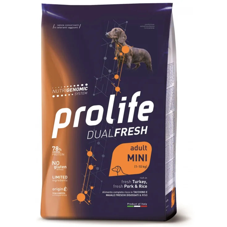 Prolife - Per Cani DF Turkey/Pork & Rice M/L 2,5 Kg