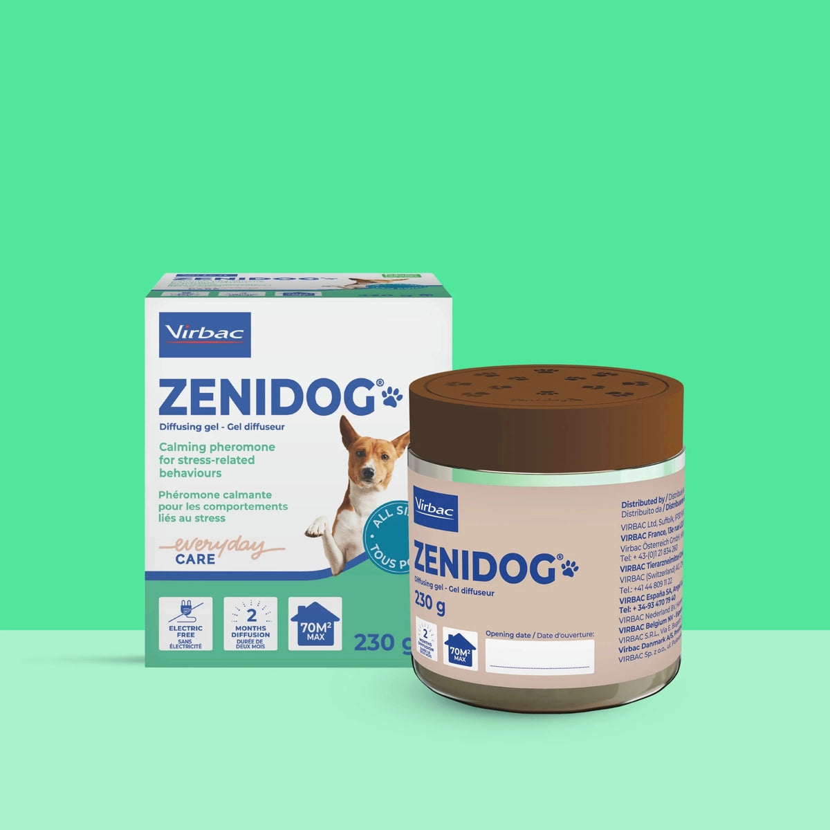 Virbac ZENIDOG Diffusore in Gel con Feromoni Calmanti per Cani 230gr 2Mesi