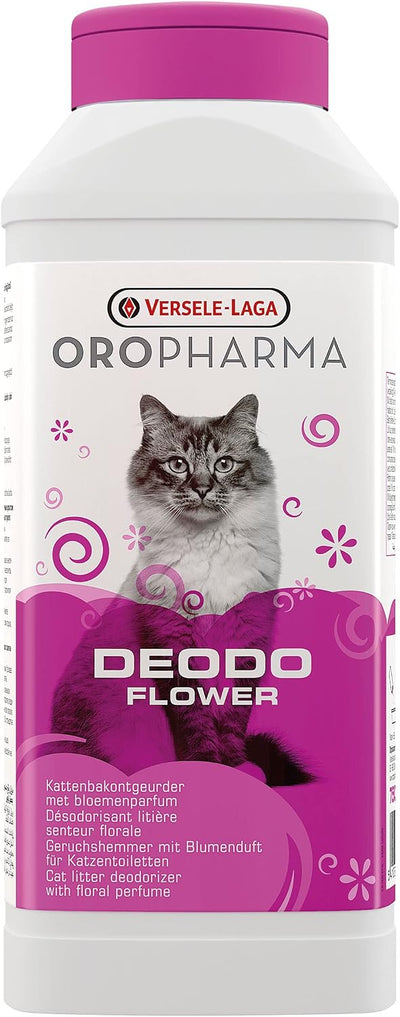 Oropharma Deodo Flower - Deodorante per lettiera per gatti - Neutralizza gli odori - Profumo di fiori - 750g