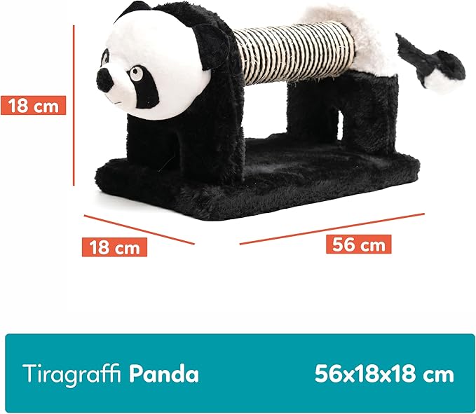 Tiragraffi in Sisal e peluche per gattini  Materiale resistente per il divertimento del tuo gatto, misura 56 x 18 x 18 cm