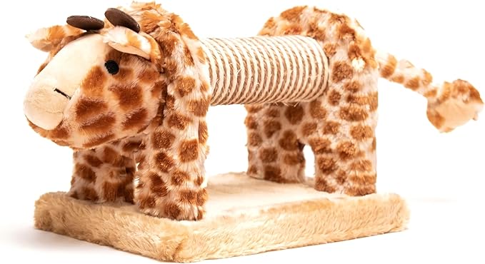 Tiragraffi in Sisal e peluche per gattini  Materiale resistente per il divertimento del tuo gatto, misura 56 x 18 x 18 cm