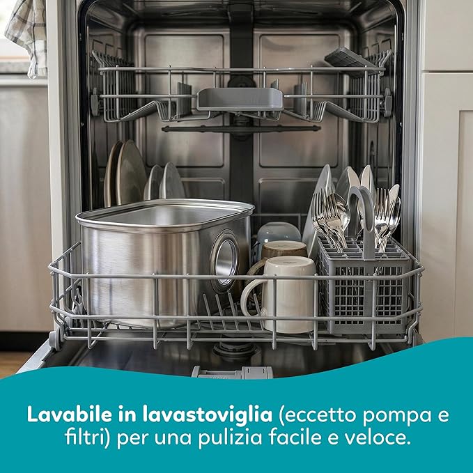 AqpetFriends Fontana per Gatti in Acciaio Inox 3.2L