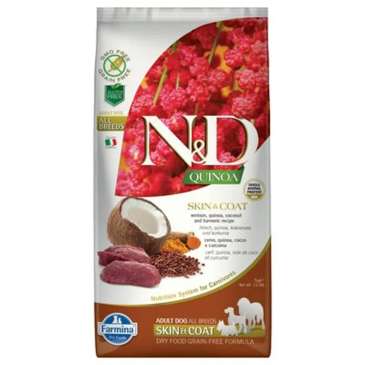 Farmina - N&D Quinoa Per Cani Skin & Coat Adult Cervo 7 Kg