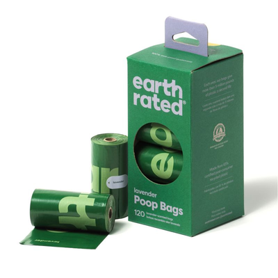 EARTH RATED Poopbags 120 PZ. Sacchetti Eco Friendly Lavenda 8x15 CM