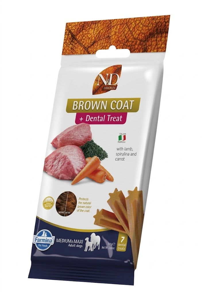 Farmina N&D Brown Coat Dental Treat Agnello Medium/Maxi