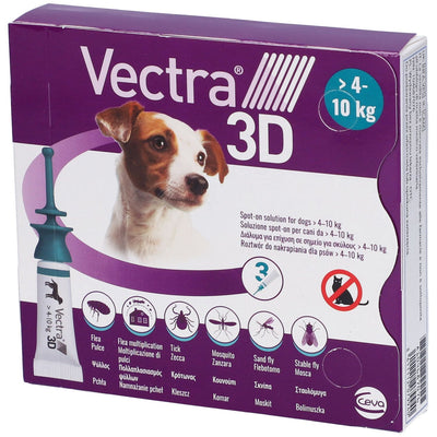 Ceva - Vectra 3D Per Cani 3 Pipette 4-10 Kg