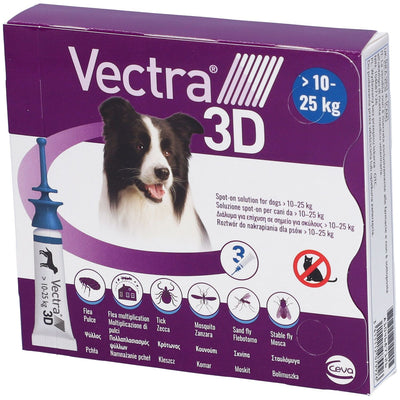 Ceva - Vectra 3D Per Cani 3 Pipette 10-25 Kg