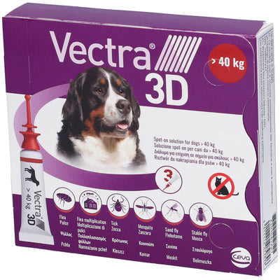 Ceva - Vectra 3D Per Cani 3 Pipette Oltre 40 Kg