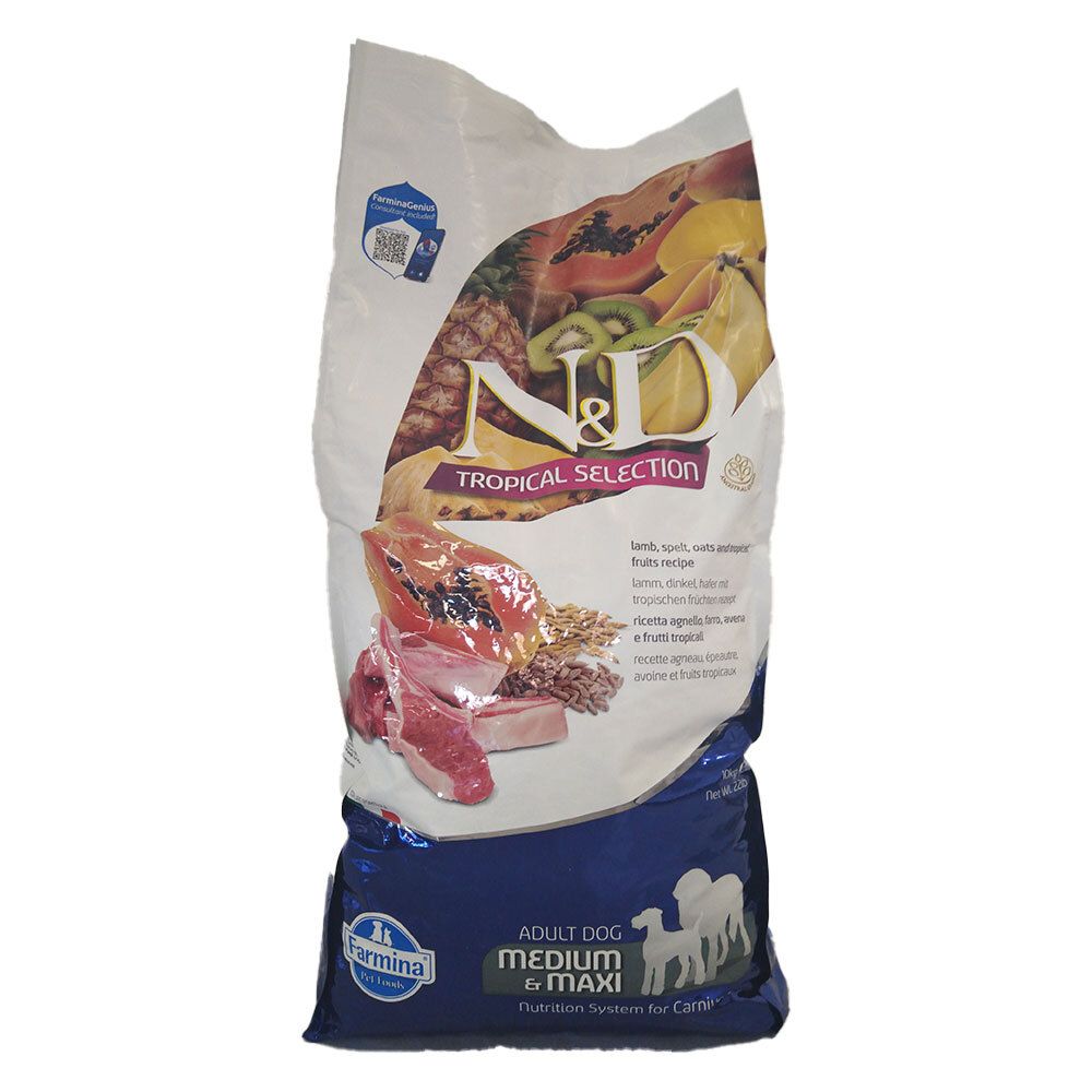 Farmina - N&D Per Cani  Tropical Selection Agnello Adult MED/MAX 10 Kg