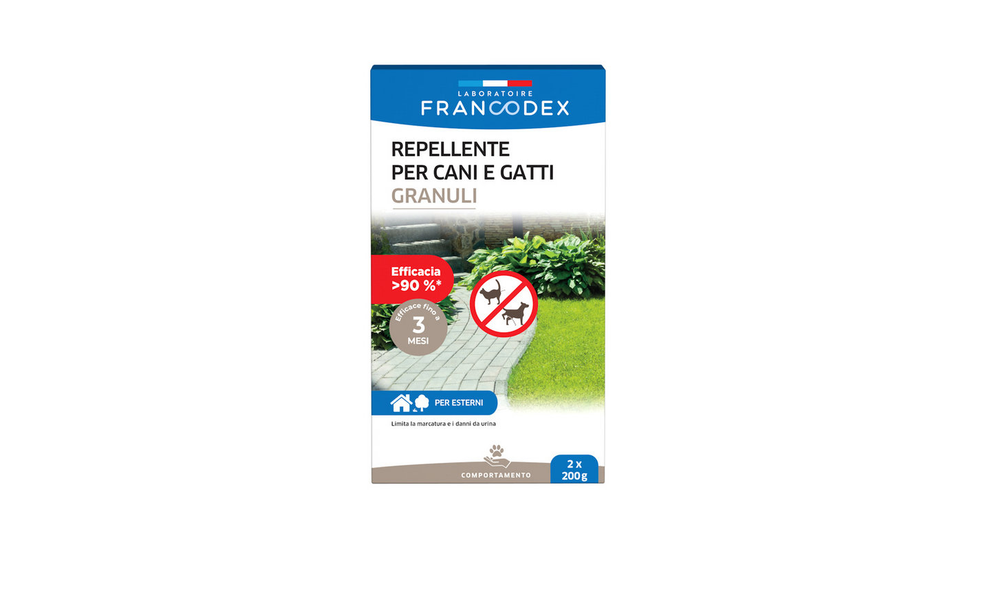 FRANCODEX Repellente Cani e Gatti in Granuli 2x200g