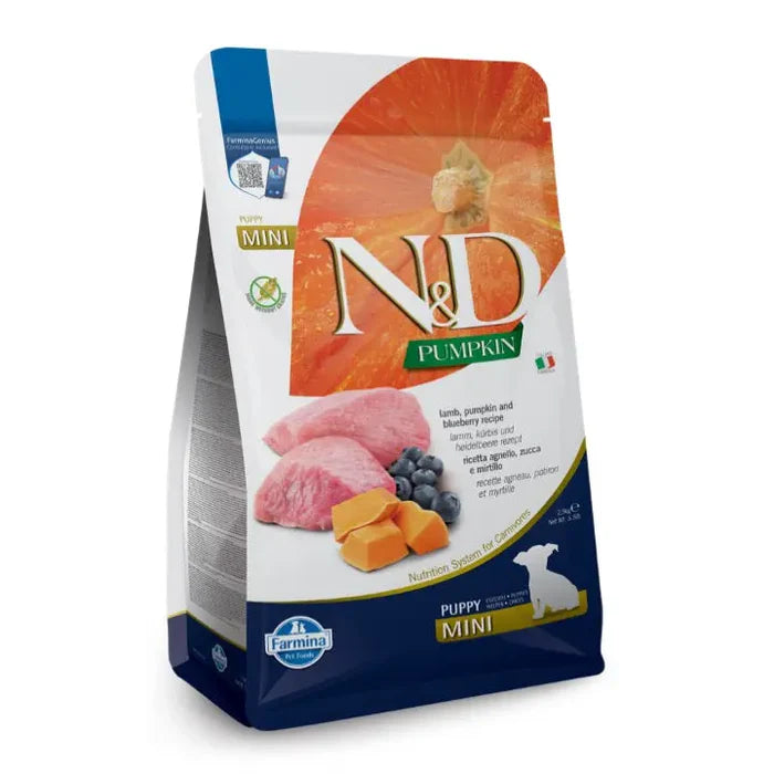 Farmina - N&D Pumpkin Per Cani Agnello & Mirtillo  Puppy Mini 2,5 Kg