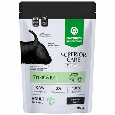 Nature's Protection Superior Care cani adulti Coat Dark Gravy Trota e Anatra 12x85gr