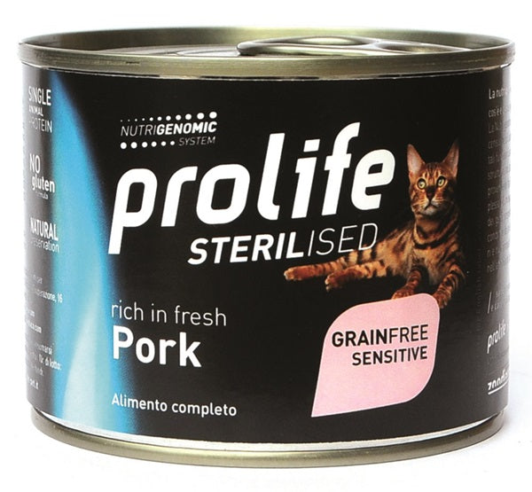 Prolife - Per Gatti Sterilised Grain Free Sensitive Maiale 200 Gr