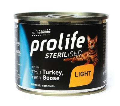 Prolife - Per Gatti Sterilised LIGHT Tacchino & Oca 200 Gr