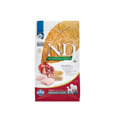 Farmina - N&D Per Cani  Ancestral Pollo & Melograno AD MED/MAX 2,5 Kg