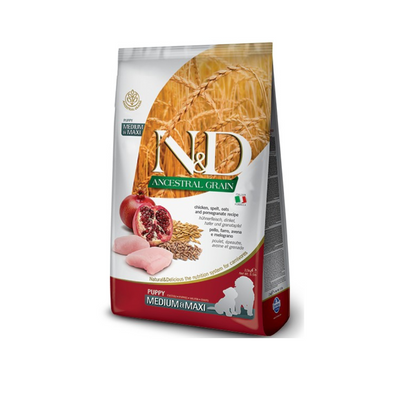 Farmina - N&D Per Cani  Ancestral Pollo & Melograno Puppy MD/MX 12 Kg