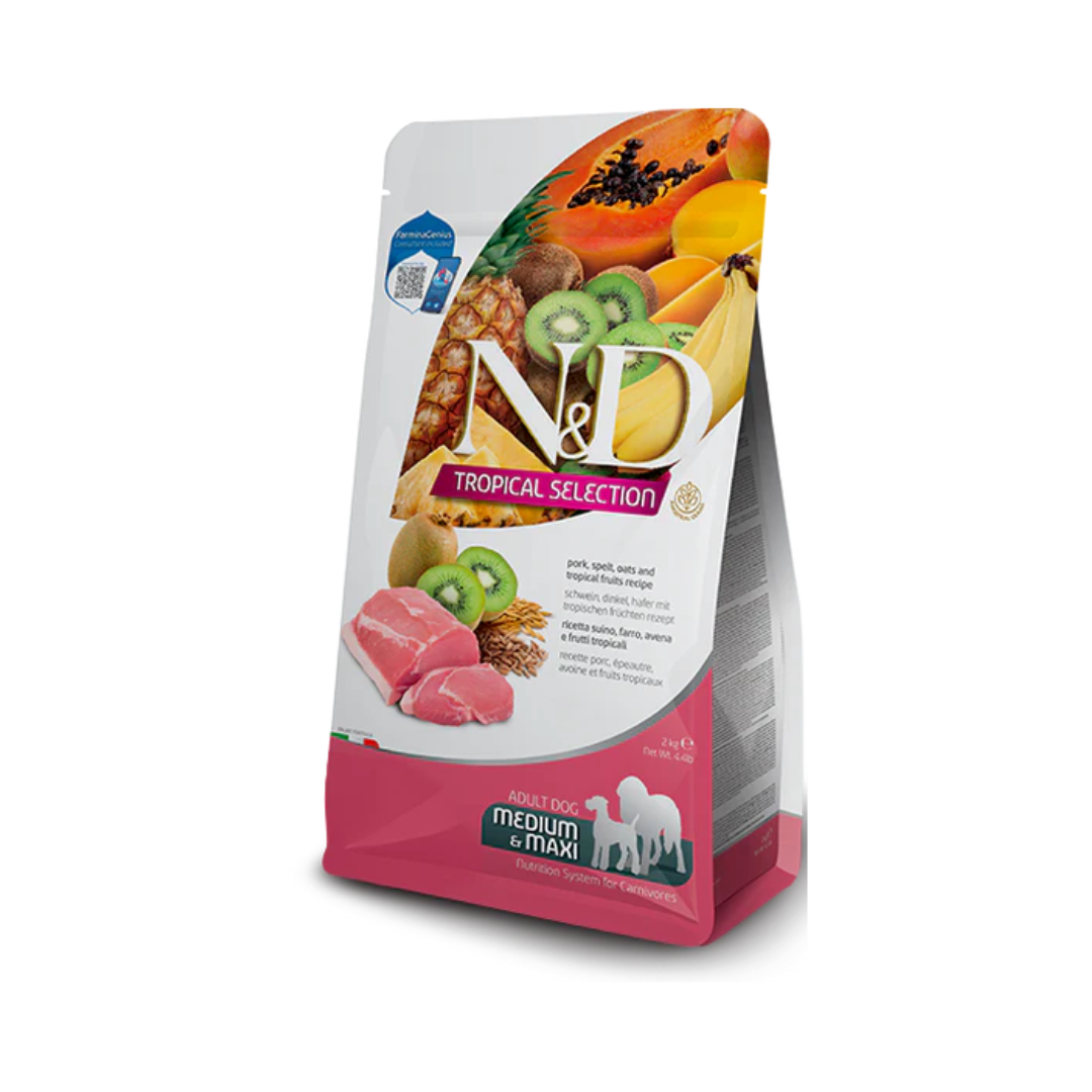 Farmina - N&D Per Cani  Tropical Selection Maiale Adult MED/MAX 2 Kg