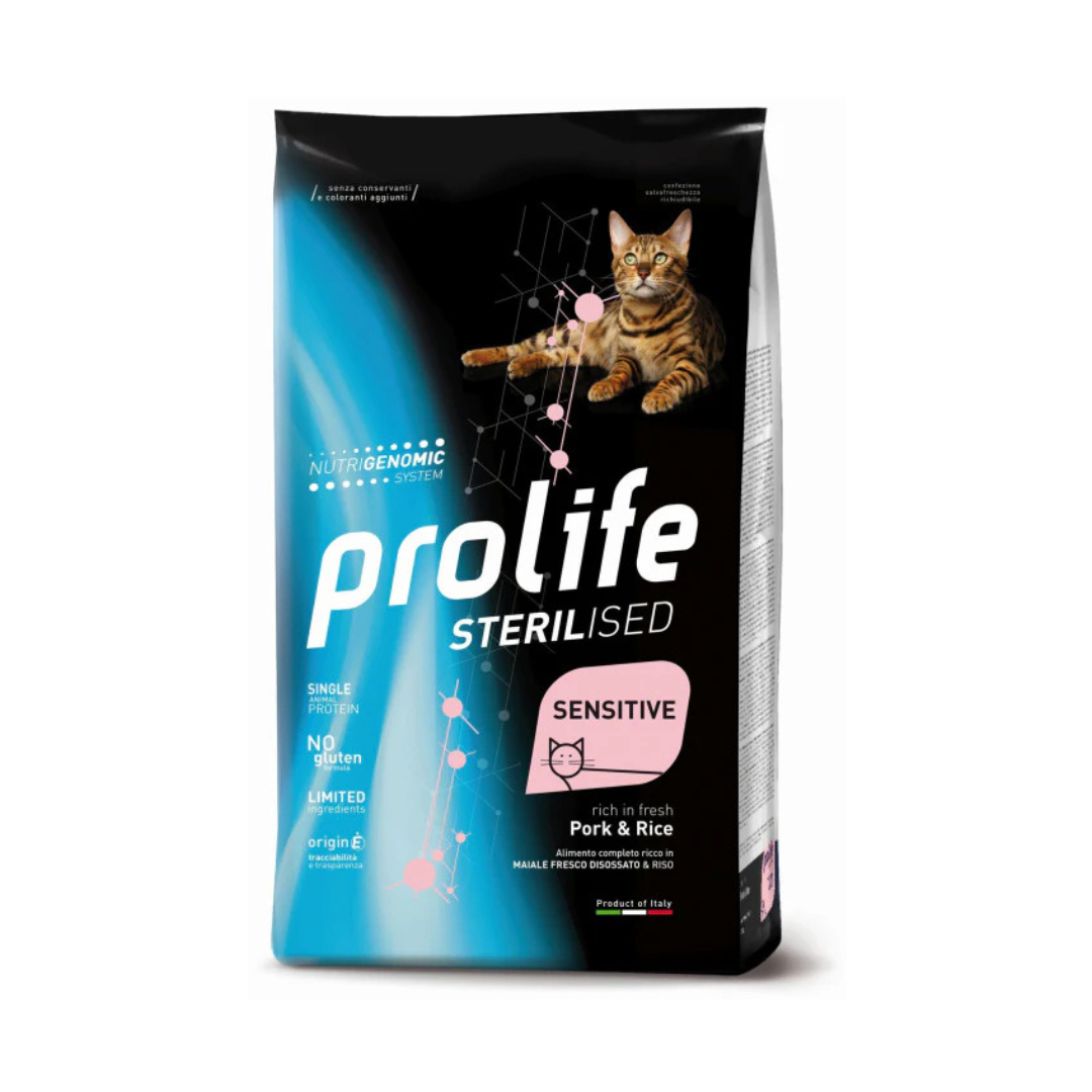 PROLIFE - Per Gatti Sterilised Sensitive Maiale & Riso 7 Kg