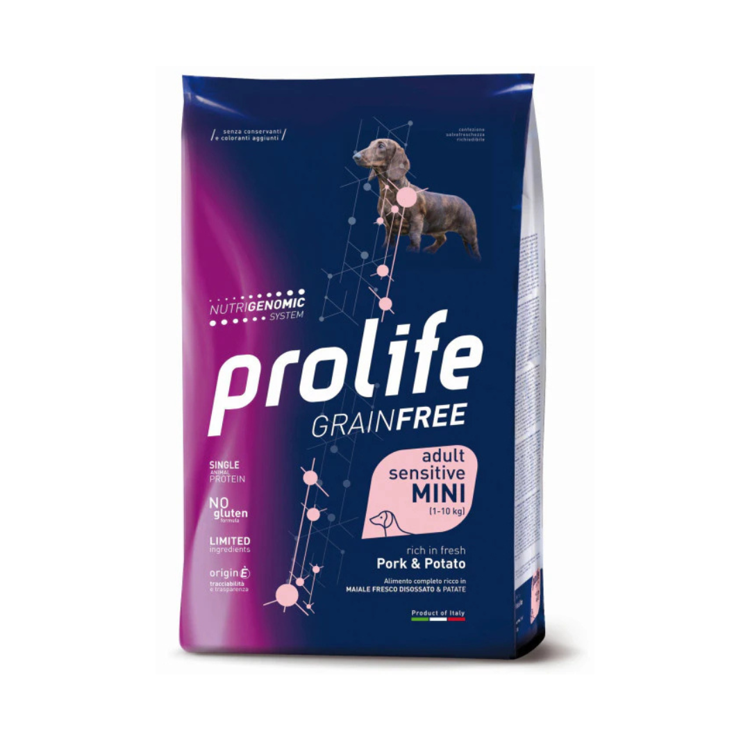 Prolife - Per Cani Grain Free Sensitive Maiale & Patate Mini 2 Kg