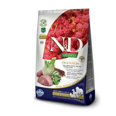 Farmina - N&D Quinoa Per Cani Digestion Agnello Adult MED/MAXI 7 Kg