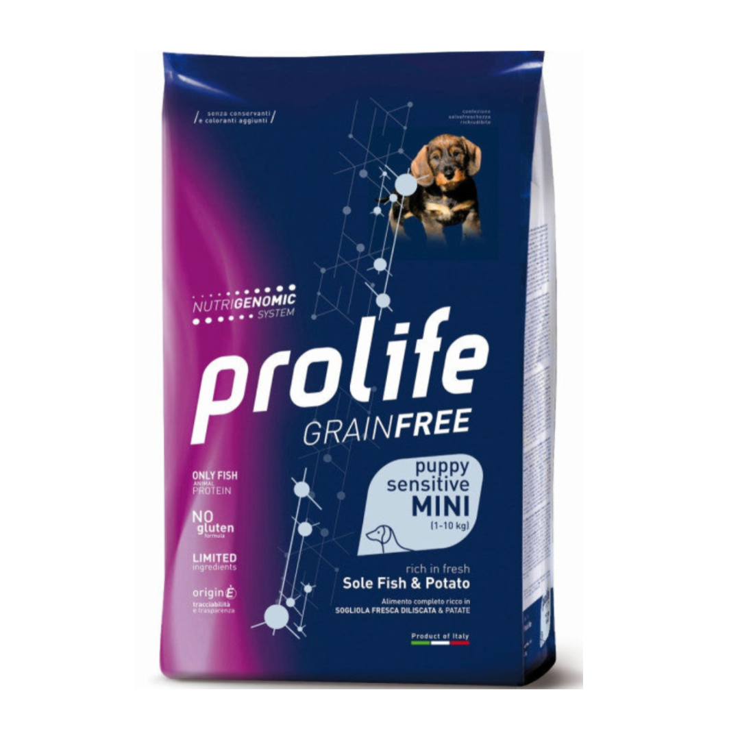 Prolife - Per Cani Grain Free Sensitive Puppy Sogliola & Patate FP Mini 2 Kg