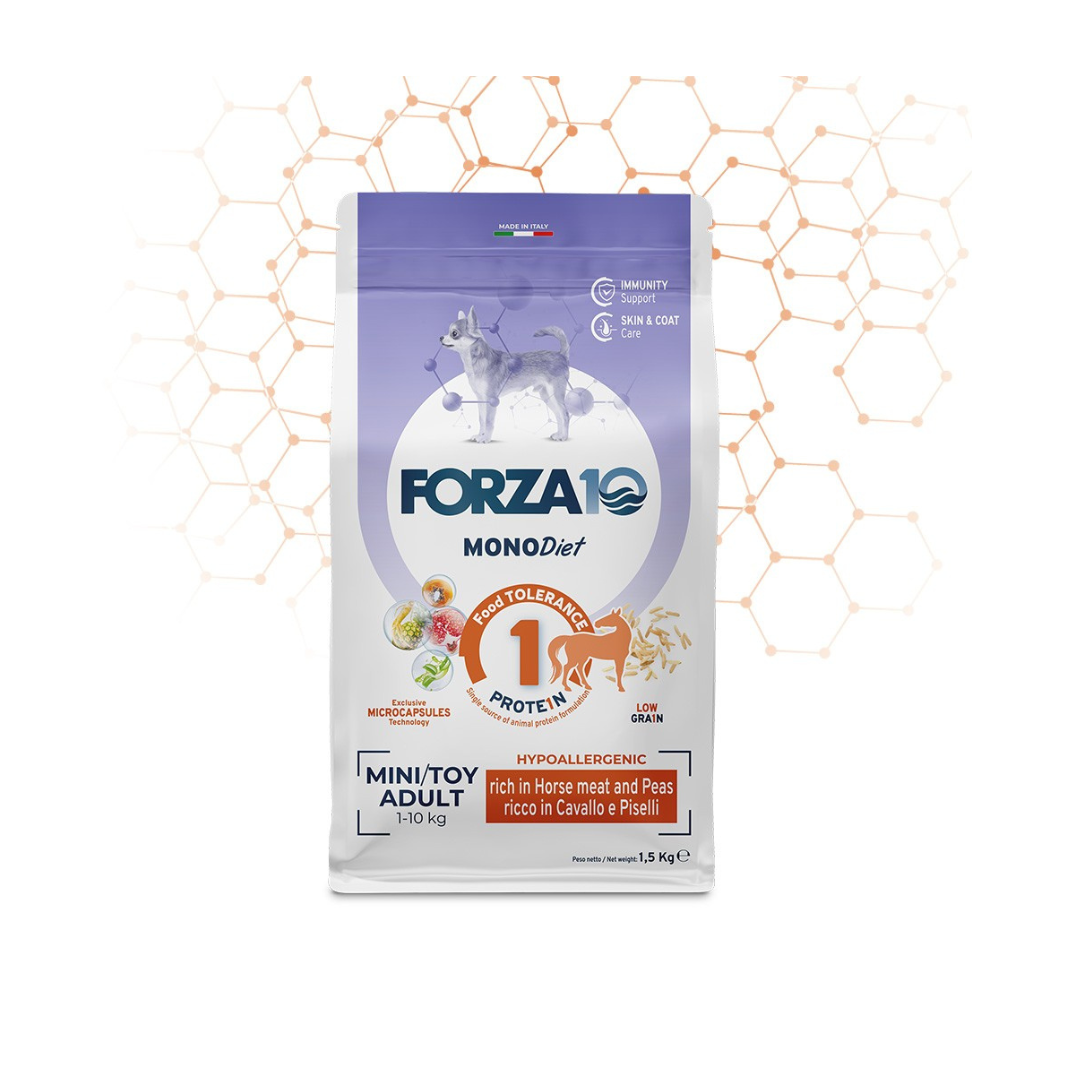 Forza 10 - Per Cani Mini Toy Diet Cavallo e Piselli 1,5 Kg