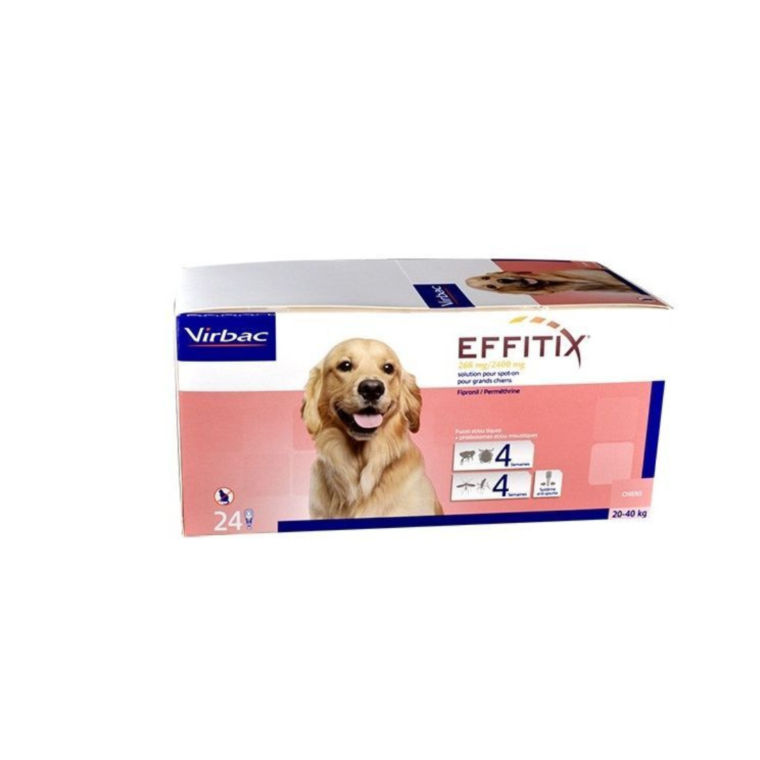 Virbac - Per Cani Effitix Large 20-40 Kg 4 Pipette 4,40 Ml 268 + 2400 M