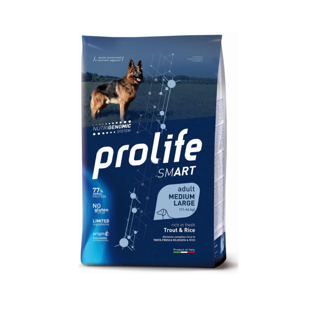 Prolife - Per Cani Smart Trota & Riso M/L 12 Kg