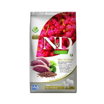 Farmina - N&D Quinoa Per Cani Duck Broccoli & Asparagi Adult Med 2 Kg