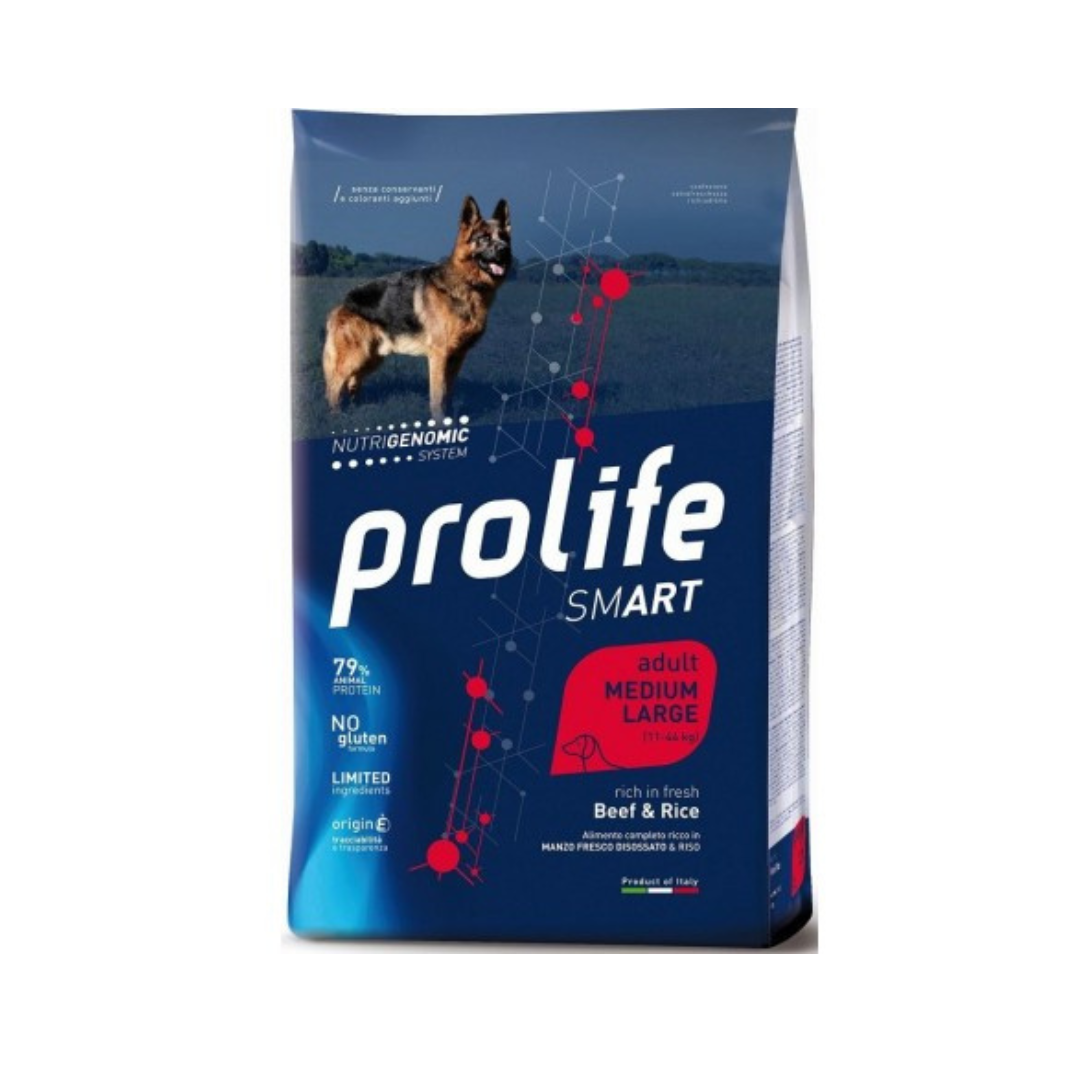 Prolife - Per Cani Smart Manzo & RisoM/L 12 Kg