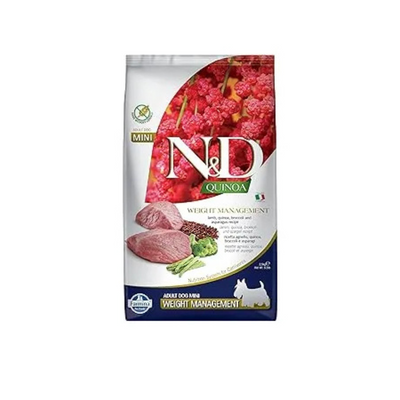 Farmina - N&D Quinoa Per Cani Weight Manag aGNELLO & Broccoli Mini 2,5 Kg