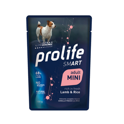 Prolife - Per Cani W Busta mart Agnello & Riso 100 Gr