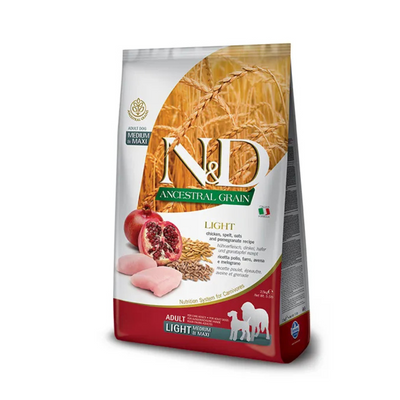 Farmina - N&D Per Cani  Ancestral Pollo & Melograno Light MD/MX 2,5 Kg