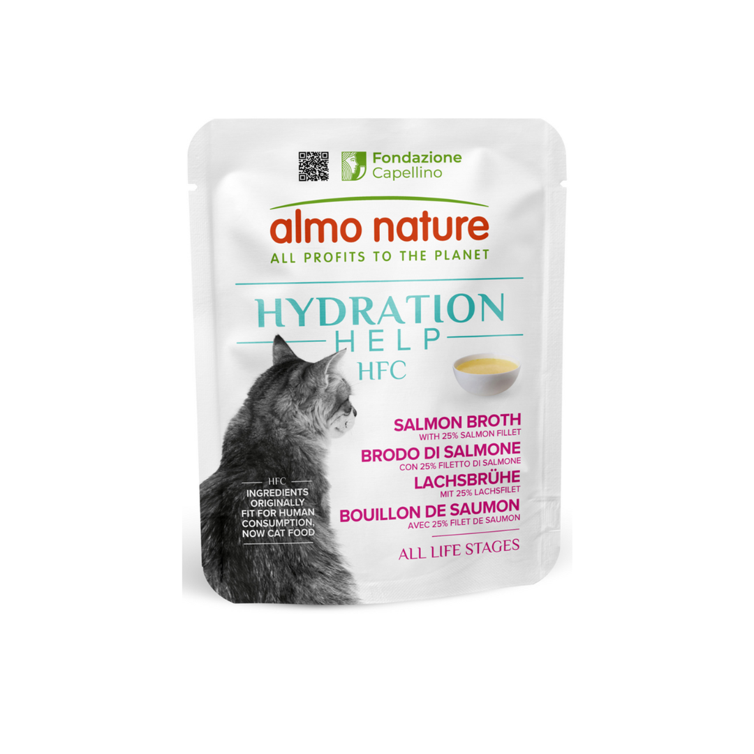 Almo Nature - HFC Hydration Help Per Gatti Brodo filetti Salmone 50 Gr