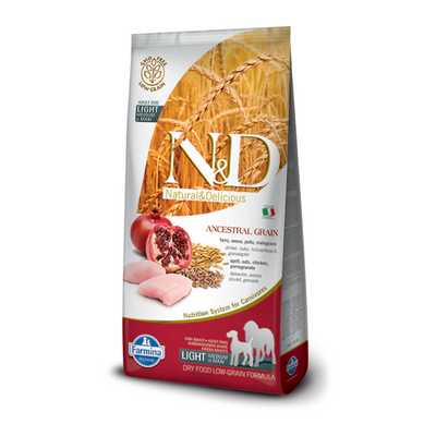Farmina - N&D Per Cani  Ancestral Pollo & Melograno LiGHT MED/M 12 Kg