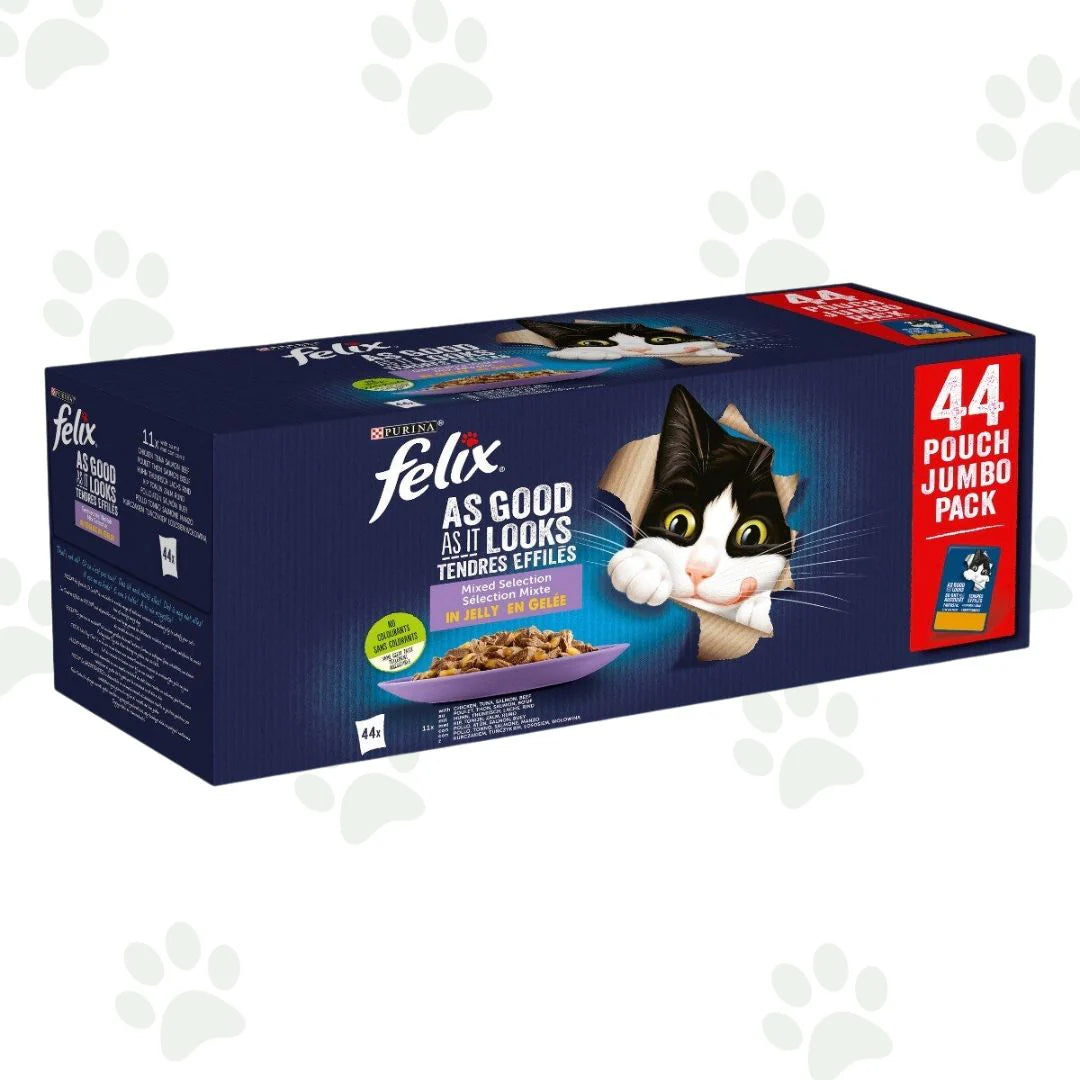 Felix Le Ghiottonerie Cibo Umido Carne in Gelatina per Gatti- 44x85g
