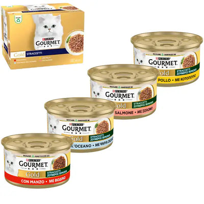 Purina Gourmet Gold Straccetti Umido Gatto Multipack 24 Scatolette x85gr