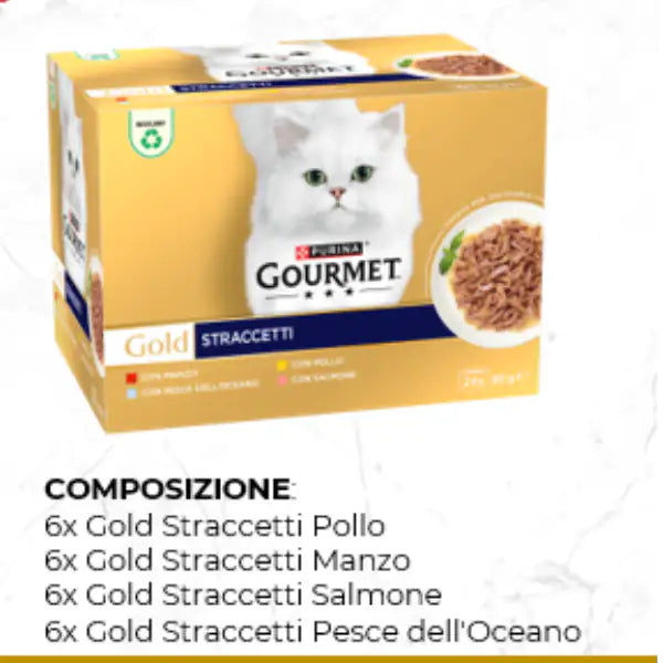Purina Gourmet Gold Intrecci Duo Umido Gatto Multipack 24 Scatolette x85gr