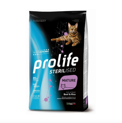 Prolife - Per Gatti Sterilised  Mature Manzo & Riso 1,5 Kg