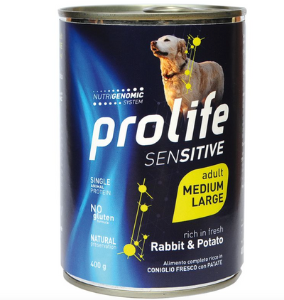 Prolife - Per Cani Sensitive Coniglio & Patate M/L 400 Gr