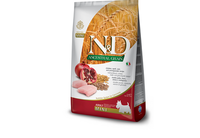 Farmina - N&D Per Cani  Ancestral Pollo & Melograno Mini 7 Kg