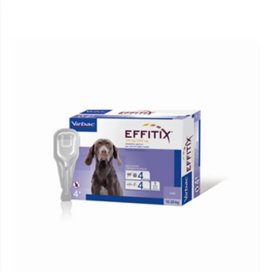 Virbac - Per Cani Effitix Medium 10-20 Kg 4 Pipette 2,20 Ml 134 + 1200