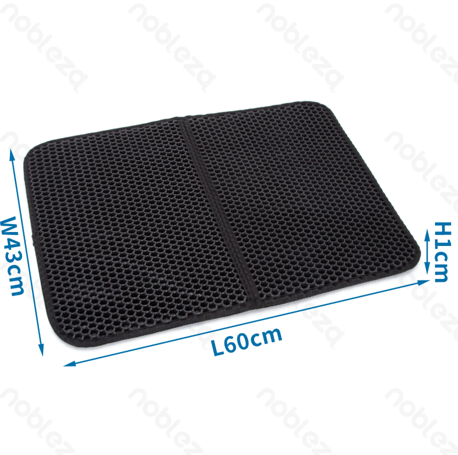 NOBLEZA - Tappetino pieghevole per lettiera (L60*W45*H1cm,Nero)