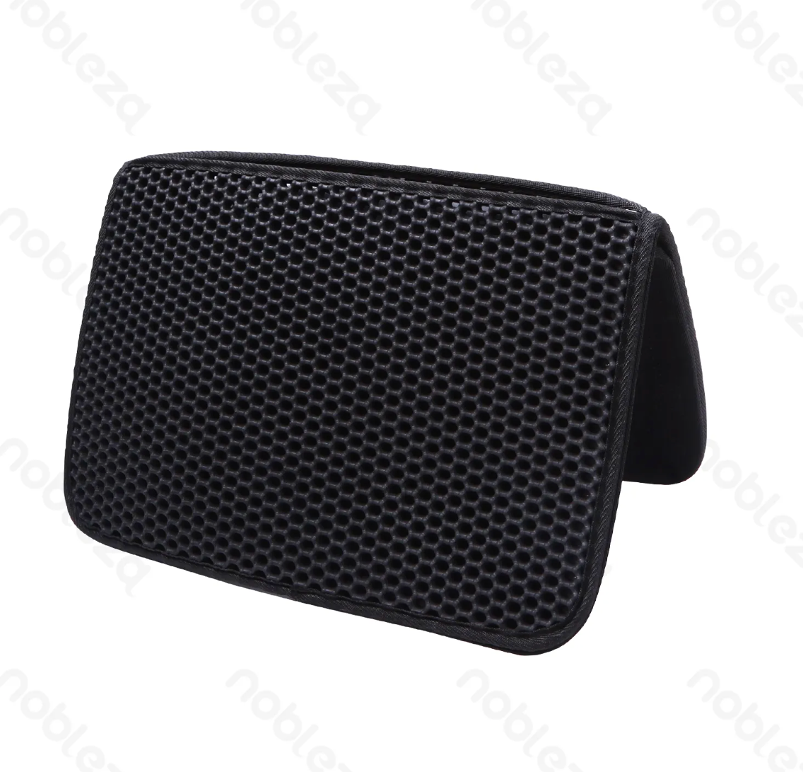 NOBLEZA - Tappetino pieghevole per lettiera (L60*W45*H1cm,Nero)