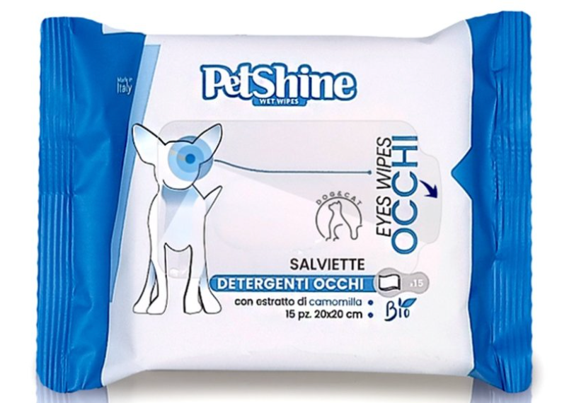 PETSHINE - Salviette DOGS & CATS EYES 5 confezioni