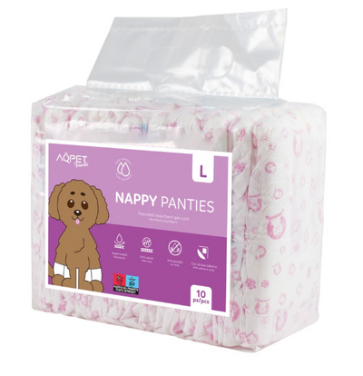 AQPET - Slips Pannolini Nappy Fascia Femm LARGE 10pz