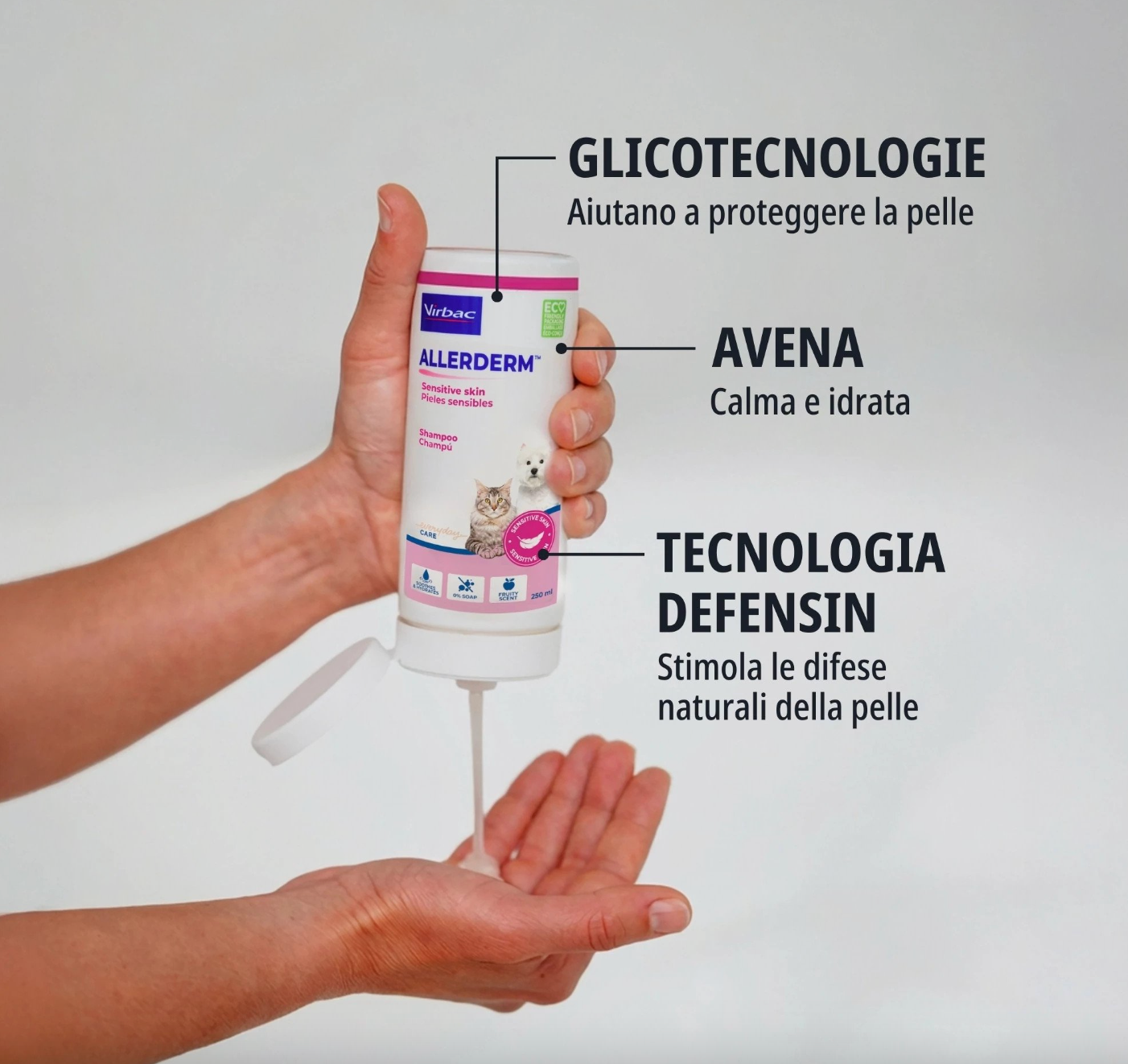 Virbac - Cane e Gatto Allerderm Sensitive Skin 250 ml