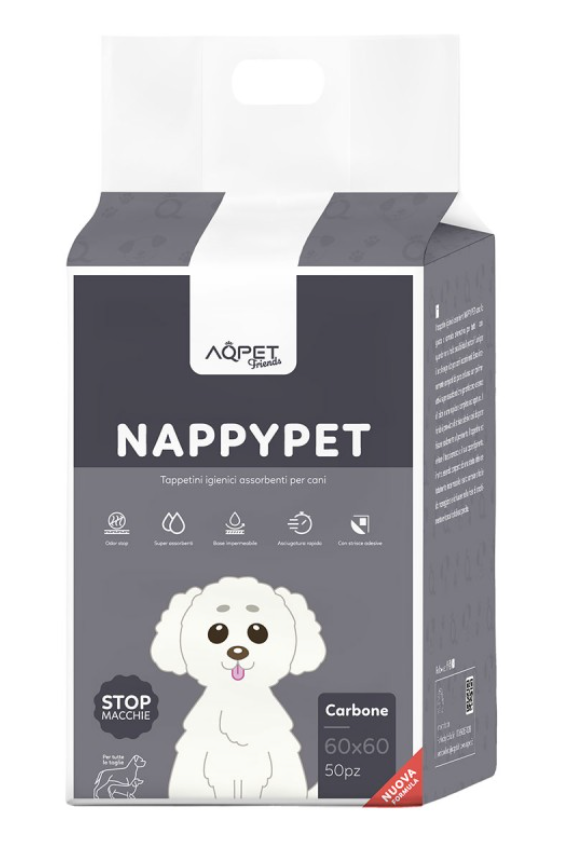 AQPET - Tappetini Nappy Pet Carbone 60x60 50pz