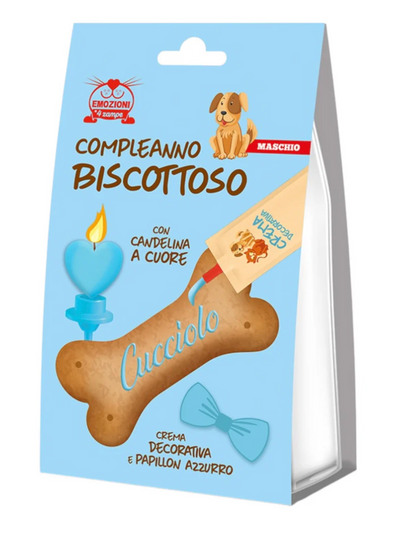 Snack Compleanno Biscottoso Cane Masc gr.62